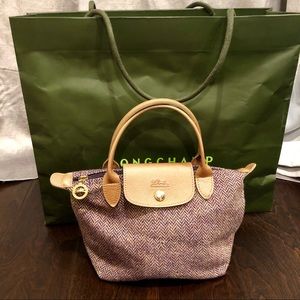 Longchamp Le Pliage Herringbone Handle Bag